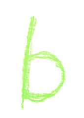 Obraz premium Single hand drawn letter isolated