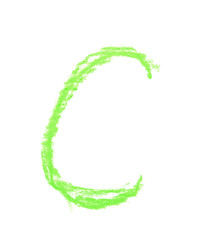 Single hand drawn letter isolated