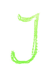 Single hand drawn letter isolated