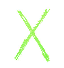 Single hand drawn letter isolated