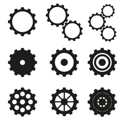 Cogwheels set icons