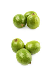 Pile of lime fruits isolated
