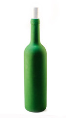 One green bottle on a limited background for decoupage