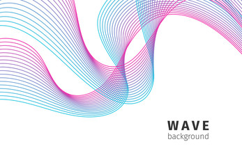 Wave abstract background. Vector eps10