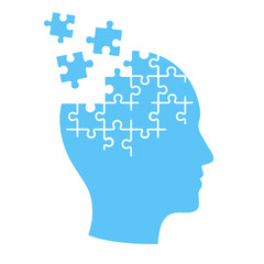 Mind jigsaw puzzle illustration.