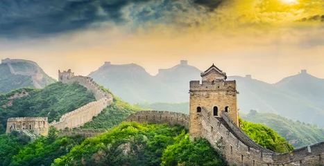 Stickers pour porte Mur chinois La grande muraille de Chine