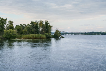 Rocky shores of the island of Khortytsya