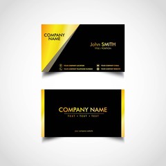 Golden Business Card Template, Vector, Illustration, Eps File