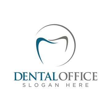 Simple line  graphic  dental logo design template vector illustration