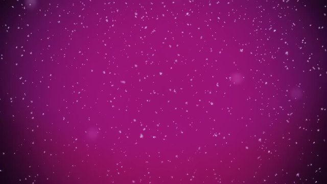 Vibrant Magenta Snow Falling Background Loop