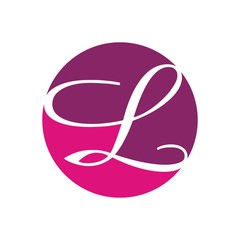 L logo design template vector illustration