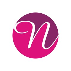 N logo design template vector illustration