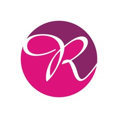 R logo initial letter design template vector