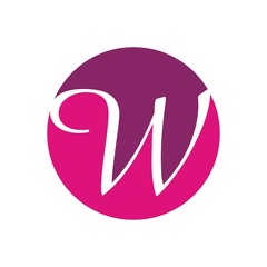 W logo initial letter design template vector