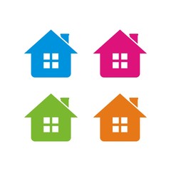 House icon, real estate logo design template vector illustration