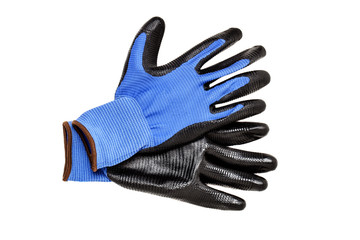blue protective gloves