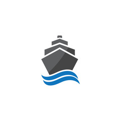 Fototapeta na wymiar Ship and wave logo design vector