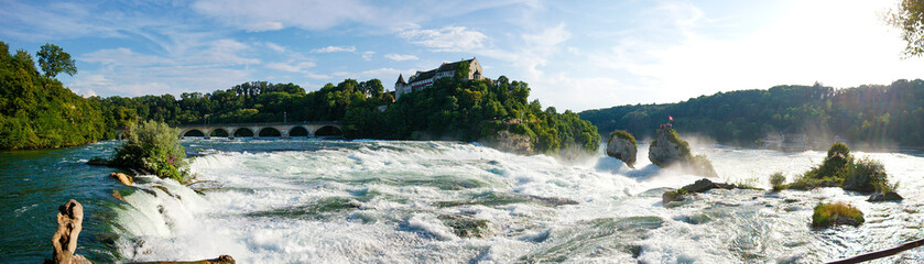 Rheinfall waterfall, Switzerland, panoramic view © Lea Digszammal