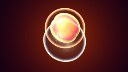 3d illustration of human body cell division