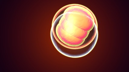 3d illustration of human body cell division