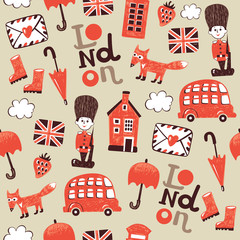 London funny childish pattern