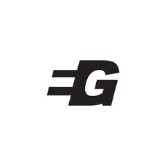 Obraz premium Initial letter EG, negative space logo, simple black color