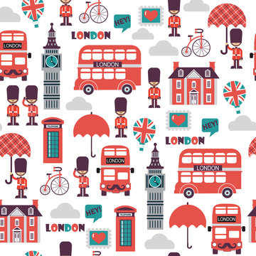 Fototapeta vector british seamless pattern