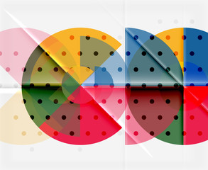 Circle elements on black background