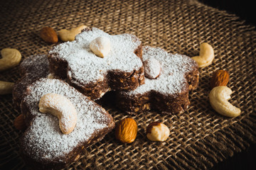 Chocolate cake with nuts