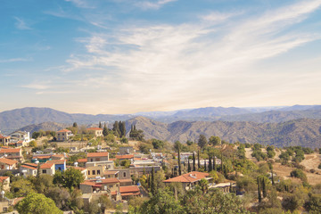 Fototapeta na wymiar Beautiful view of the picturesque village of artisans Lefkara, Cyprus