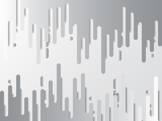 Abstract geometric rounded shapes flow of melting ice or paint background with paper art style. Vector illustration.