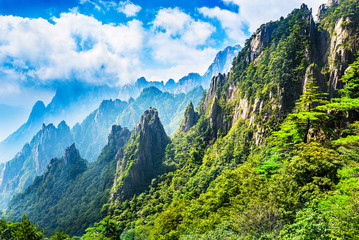 Landscape of Huangshan Mountain (Yellow Mountains). Located in Anhui province in eastern China.