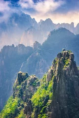 Cercles muraux Monts Huang Landscape of Huangshan Mountain (Yellow Mountains). Located in Anhui province in eastern China.