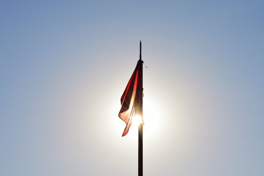 A red flag in the backlight