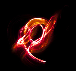 Overlay light, an abstract pattern on a dark background