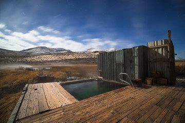 Hot Spring at Night