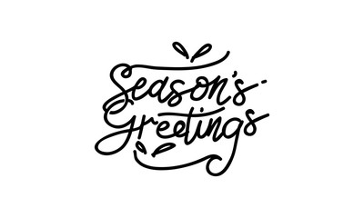 Season's Greetings Template Vector