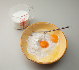 ホットケーキの下ごしらえ
