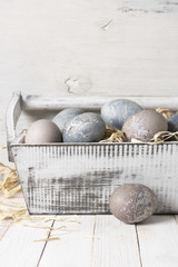 Natural dyed grey Easter eggs