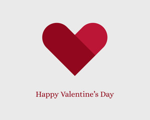 Valentine's day concept with abstract heart