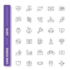  Line icons set. Love