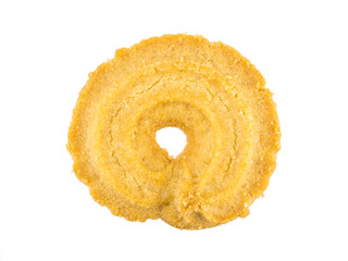 butter cookies isolated on white background