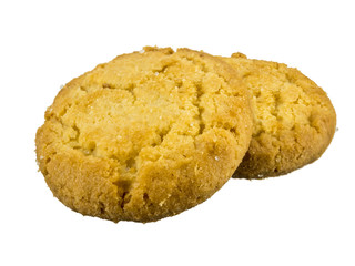 butter cookies isolated on white background