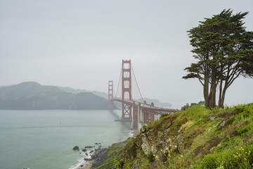 The famous and beautiful Golden Gate Bridge