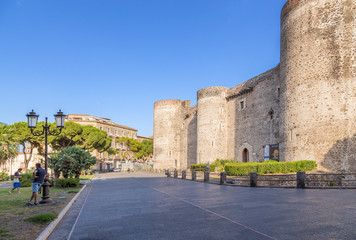 Fototapeta na wymiar Catania, Sicily, Italy. Castle of Castello Ursino