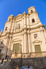 Fototapeta na wymiar Catania, Sicily, Italy. Church of St. Francis of Assisi, XVIII century