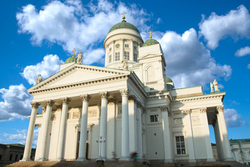 Fototapeta na wymiar cathedral in the Old Town of Helsinki, Finland