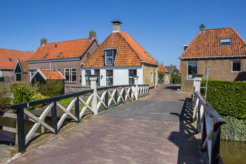 Bridge and houses in the historical city Hindeloopen