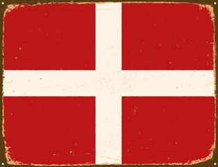 Vintage Metal Sign - Malta Flag - Vector EPS10. Grunge scratches and stain effects can be easily removed for a cleaner look.