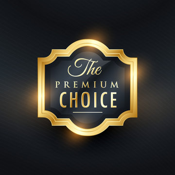 premium choice golden label design